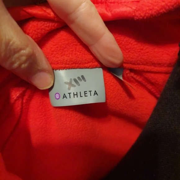 Athleta Vortex Halfzip Fleece Quilted Pullover Sweater Neon Pink Athleisure - Picture 7 of 12